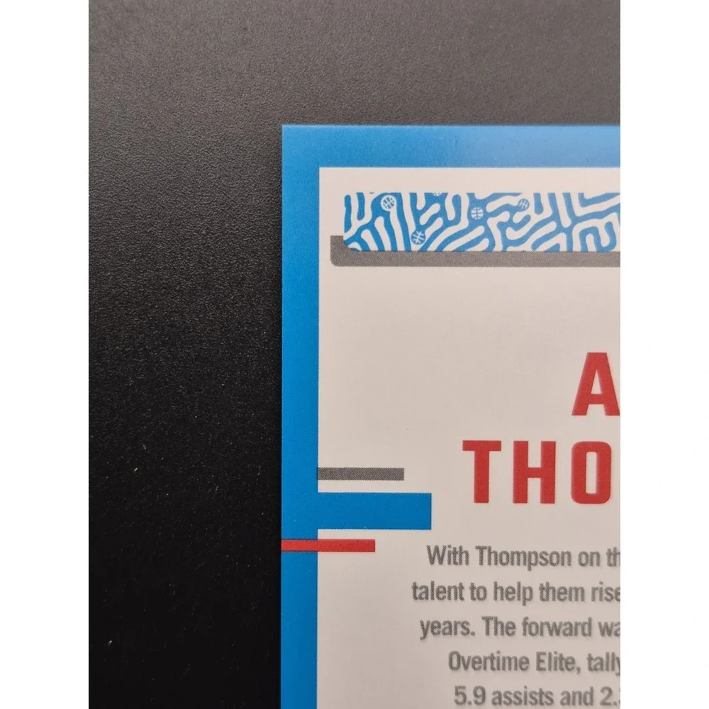 2023 Donruss Amen Thompson #206 Rated Rookie Red & Green Lazer /75 (RC) Rockets